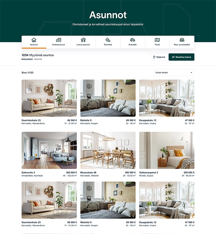 Layout image of the Huoneistokeskus detailed apartment search