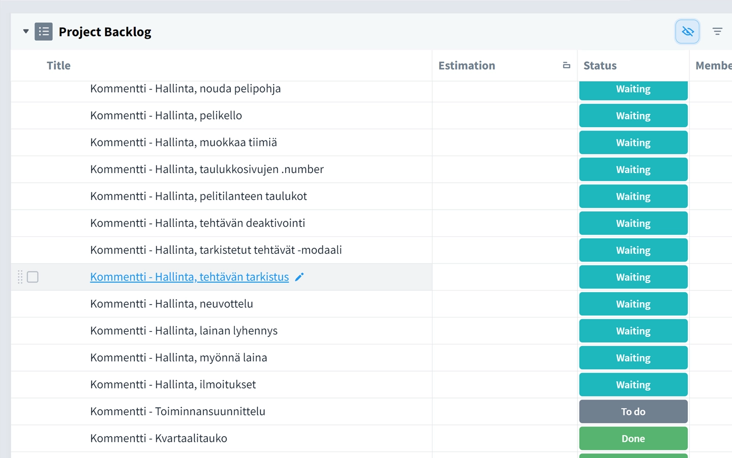 Designer QA and code review comments waiting for project team processing